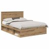 vidaXL Struttura del letto Rovere Artigianale 140 x 190 cm