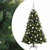 vidaXL Albero di Natale artificiale con palline 120 cm 150 LED