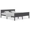 vidaXL Giroletto Grigio in Legno Massello di Pino 200x200 cm