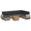vidaXL Set Divano da Giardino 9 pz con Cuscini Grigio in Polyrattan