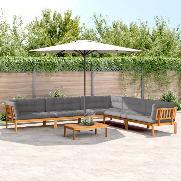 vidaXL Set Divano Pallet da Giardino 6 pz con Cuscini Massello Acacia