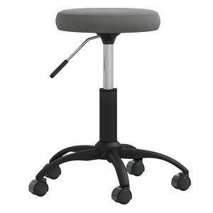 vidaXL Sedia da Ufficio Girevole Grigio Scuro in Velluto
