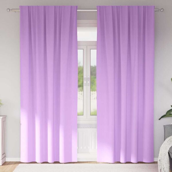 vidaXL Tende Blackout con Anelli 2 pcs Viola 260 x 140 cm Poliestere