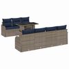 vidaXL Set Divano da Giardino 8 pz Grigio polyrattan