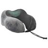 vidaXL Cuscino da Viaggio per il Collo Grigio 27 x 26 x 14 cm