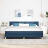 vidaXL Letto a molle con materasso Blu 200 x 200 cm Tessuto