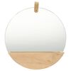 vidaXL Specchio da Parete in Legno Massello di Pino 35 cm