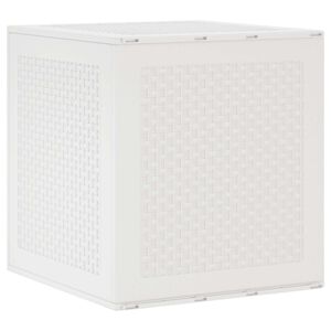 vidaXL Scatola di Stoccaggio Bianco 55 x 53 x 57 cm Polipropilene