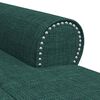 vidaXL Chaise Lounge con cuscino Verde Scuro 91 x 157 x 91 cm Tessuto
