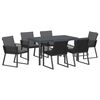 vidaXL Set da Pranzo per Giardino 7 pz Antracite polyrattan
