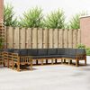 vidaXL Set di divani da esterno 10 pcs Naturale e Antracite