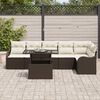 vidaXL Set Divano da Giardino 7 pcs Marrone Rattan in Polipropilene