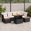 vidaXL Set Divano da Giardino 10 pcs Nero Poly Rattan