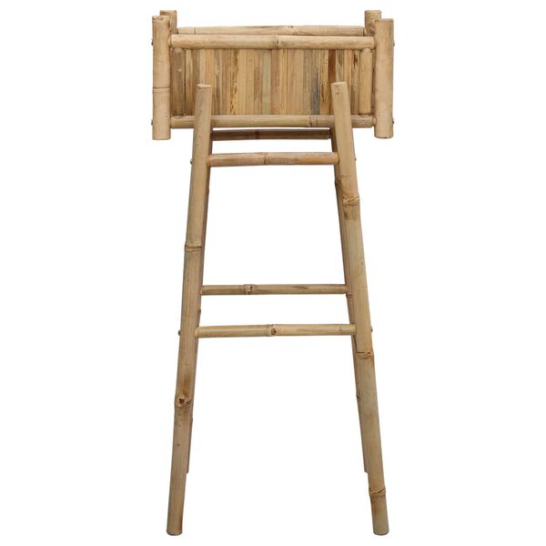 vidaXL Vaso da Giardino con Supporto Naturale 50 x 38 x 114 cm Bamb&ugrave;