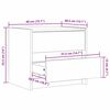 vidaXL Comodini 2 pcs Marrone cerato 40 x 30.5 x 35.5 cm Legno di pino