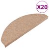 vidaXL Tappetini Autoadesivi per Scale 20 pz Beige 65x22,5x3,5 cm