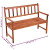 vidaXL Panca da Giardino con Cuscino 120 cm in Massello di Acacia