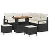vidaXL Set Divano da Giardino con cuscino 8 pcs Nero Poly Rattan