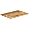 vidaXL Piano Tavolo Bordi Vivi 80x60x2,5cm Legno Massello Mango Grezzo