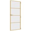 vidaXL Porta Interni Sottile Oro 83x201,5cm Vetro Temperato Alluminio