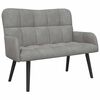 vidaXL Sofa a Due Posti Grigio chiaro 115 x 61 x 87 cm Velluto