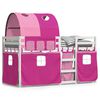 vidaXL Letto a Castello senza Materasso Rosa 90x190 cm Legno di Pino