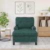 vidaXL Chaise Lounge con cuscino Verde Scuro 91 x 157 x 91 cm Tessuto