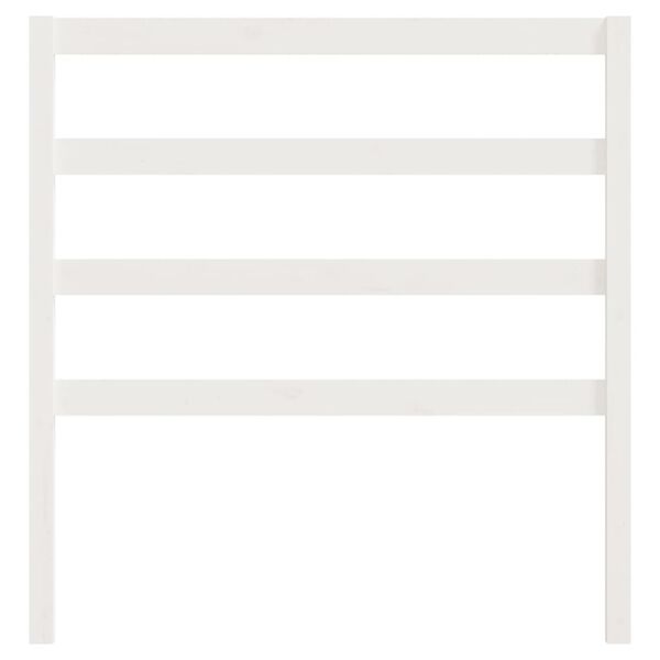 vidaXL Testiera per Letto Bianca 81x4x100 cm in Legno Massello di Pino
