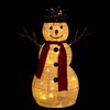 vidaXL Figura Natalizia Pupazzo di Neve a LED Tessuto Pregiato 60 cm