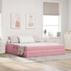 vidaXL Letto con contenitore e materasso Rosa 180 x 200 cm Velluto