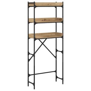 vidaXL Mensola per lavatrice Rovere artigianale 67 x 25 x 163 cm