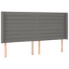 vidaXL Letto a Molle Materasso e LED Grigio Scuro 160x200cm in Tessuto