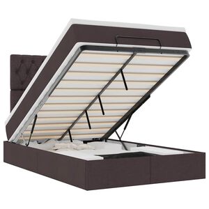 vidaXL Struttura Letto Pouf con Materasso 120x200 cm in Tessuto