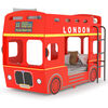 vidaXL Letto a Castello Autobus Londra MDF 90x200 cm