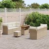 vidaXL Set Divano da Giardino 9 pcs Beige polyrattan