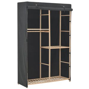 vidaXL Armadio a 3 Ripiani Grigio 110x40x170 cm in Tessuto
