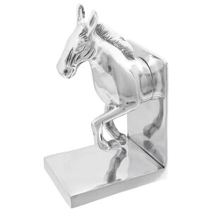 vidaXL Fermalibri 2 pz Argento 11 x 14 x 25 cm Alluminio