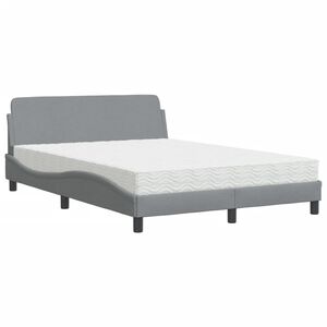 vidaXL Letto con Materasso Dover Grigio Chiaro 140x190cm Tessuto