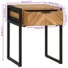 vidaXL Comodino con cassetto Marrone 40 x 35 x 50 cm