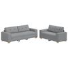vidaXL Set divano a 2 pz con Cuscini in Tessuto Grigio Chiaro
