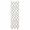 vidaXL Tappeto da Cucina Bianco 150 x 45 cm Velluto