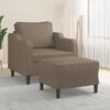 vidaXL Poltrona con Poggiapiedi Tortora 60 cm in Tessuto