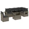 vidaXL Set Divani da Giardino 7 pz con Cuscini Grigio in Polyrattan