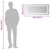 vidaXL Specchio da Bagno con Luci LED 90x40 cm