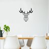 Homemania Decorazione da Parete Deer 51x51 cm in Acciaio Nera