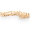 vidaXL Set Divani da Giardino 10 pz in Legno Massello di Pino