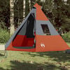 vidaXL Tenda da Campeggio Tipi 7 Persone Arancione Impermeabile