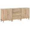 vidaXL Credenze 3 pz 60x33x75 cm in Legno Massello di Mango