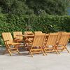 vidaXL Sedie da Giardino Pieghevoli 8pz 61x67x90cm Legno Massello Teak