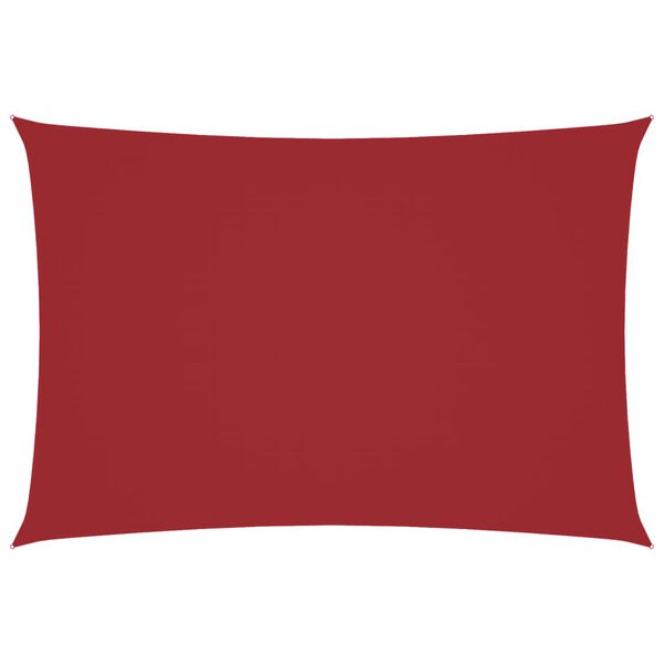 vidaXL Parasole a Vela Oxford Rettangolare 2,5x4,5 m Rosso